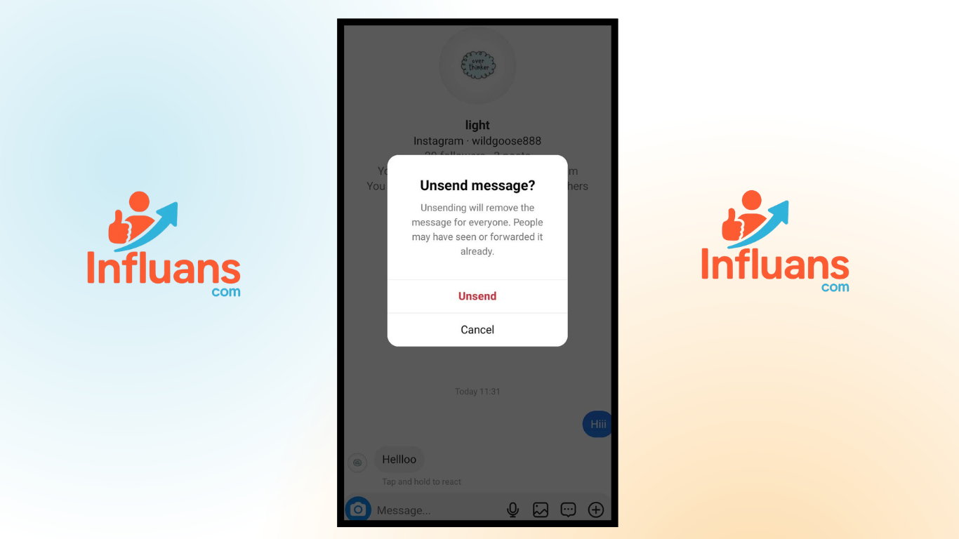 What Happens When You Unsend a Message on Instagram in 2025 - Influans.com