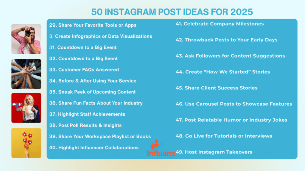 50 Instagram Post Ideas for 2025