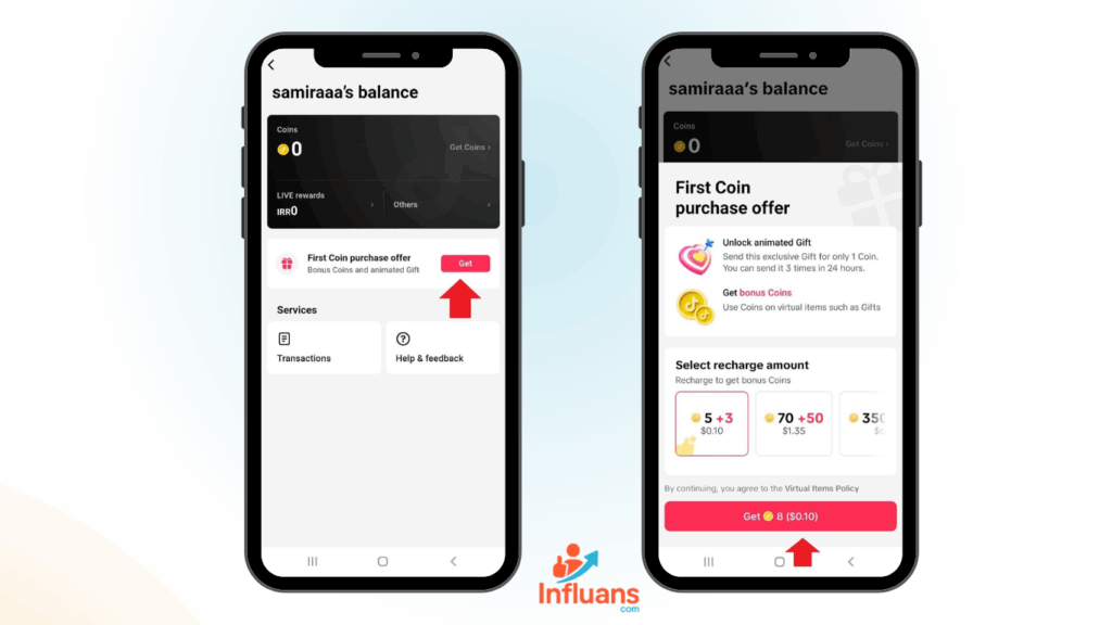 How to Get First Purchase Offer to TikTok Coins