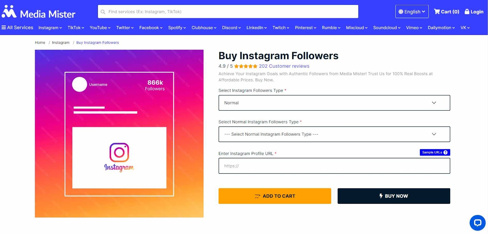 Buy Media Mister Instagram Followers