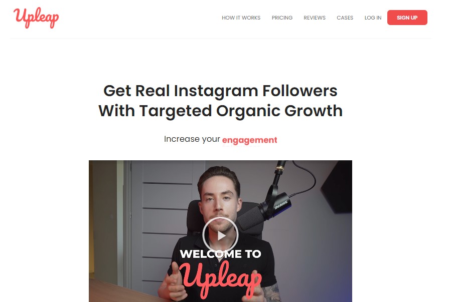 Upleap homepage