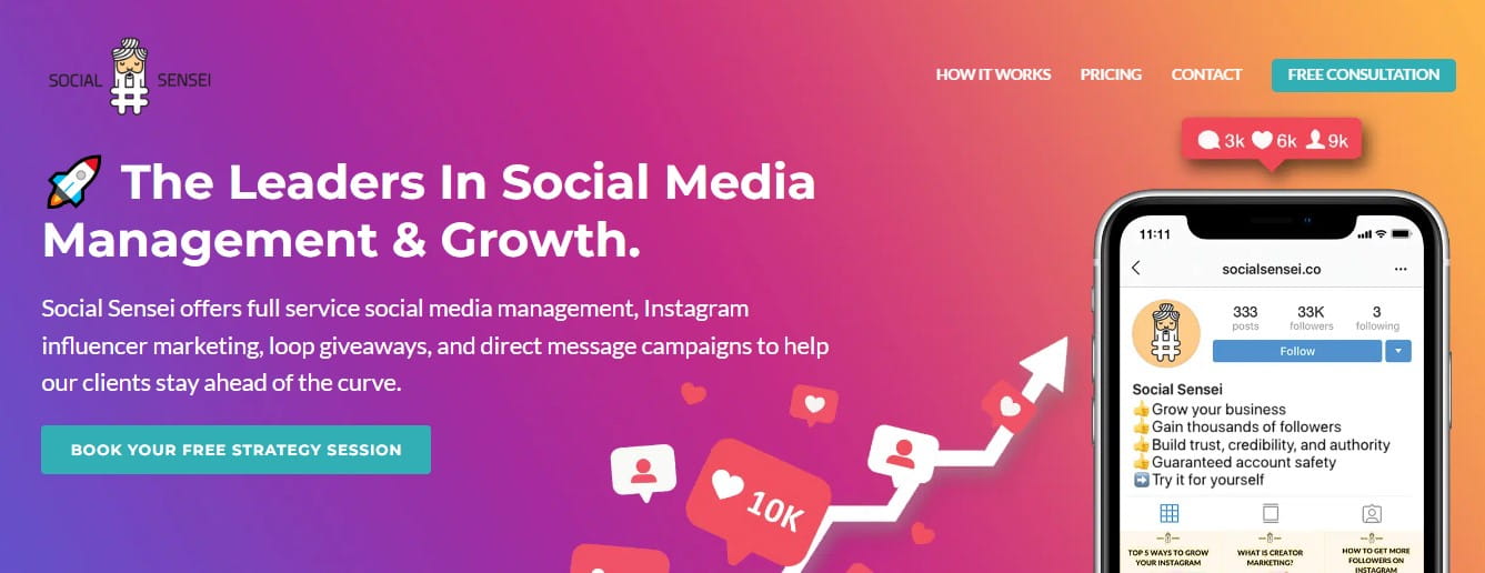 Social Sensi homepage