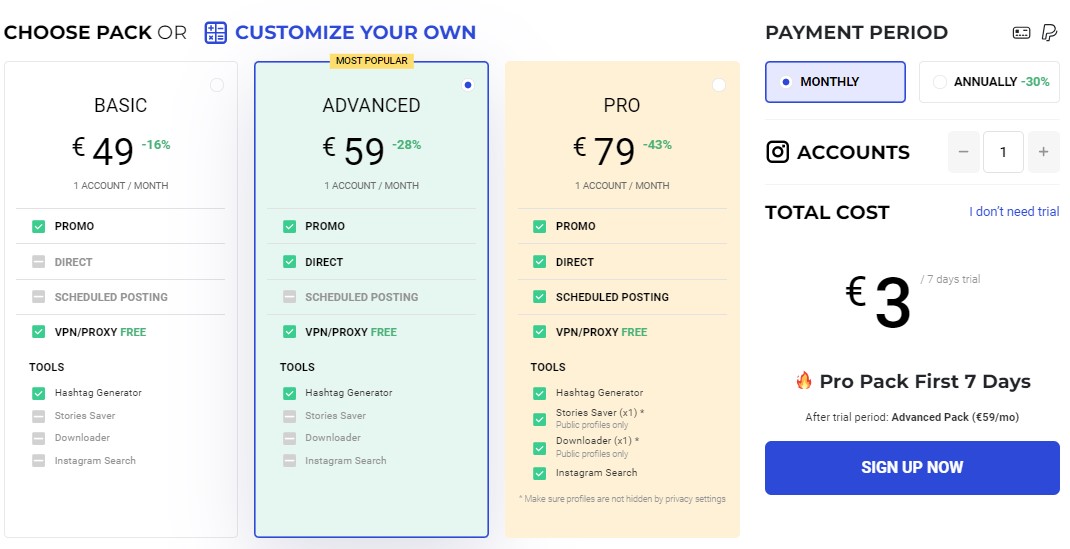 Inflact pricing