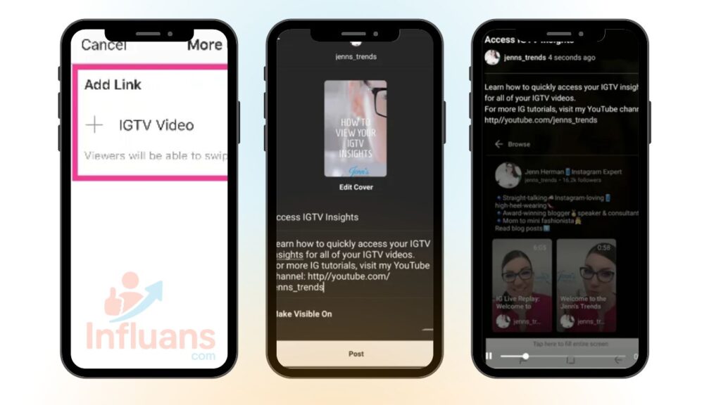 how to add a clickable link to your IGTV video