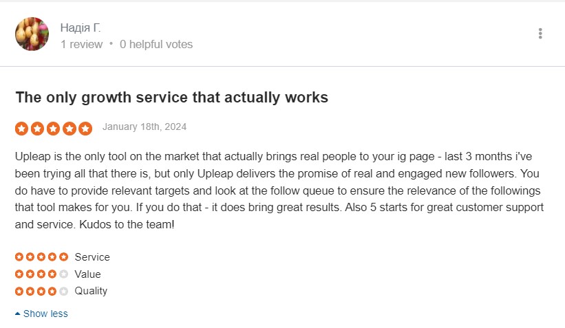 Upleap reviews