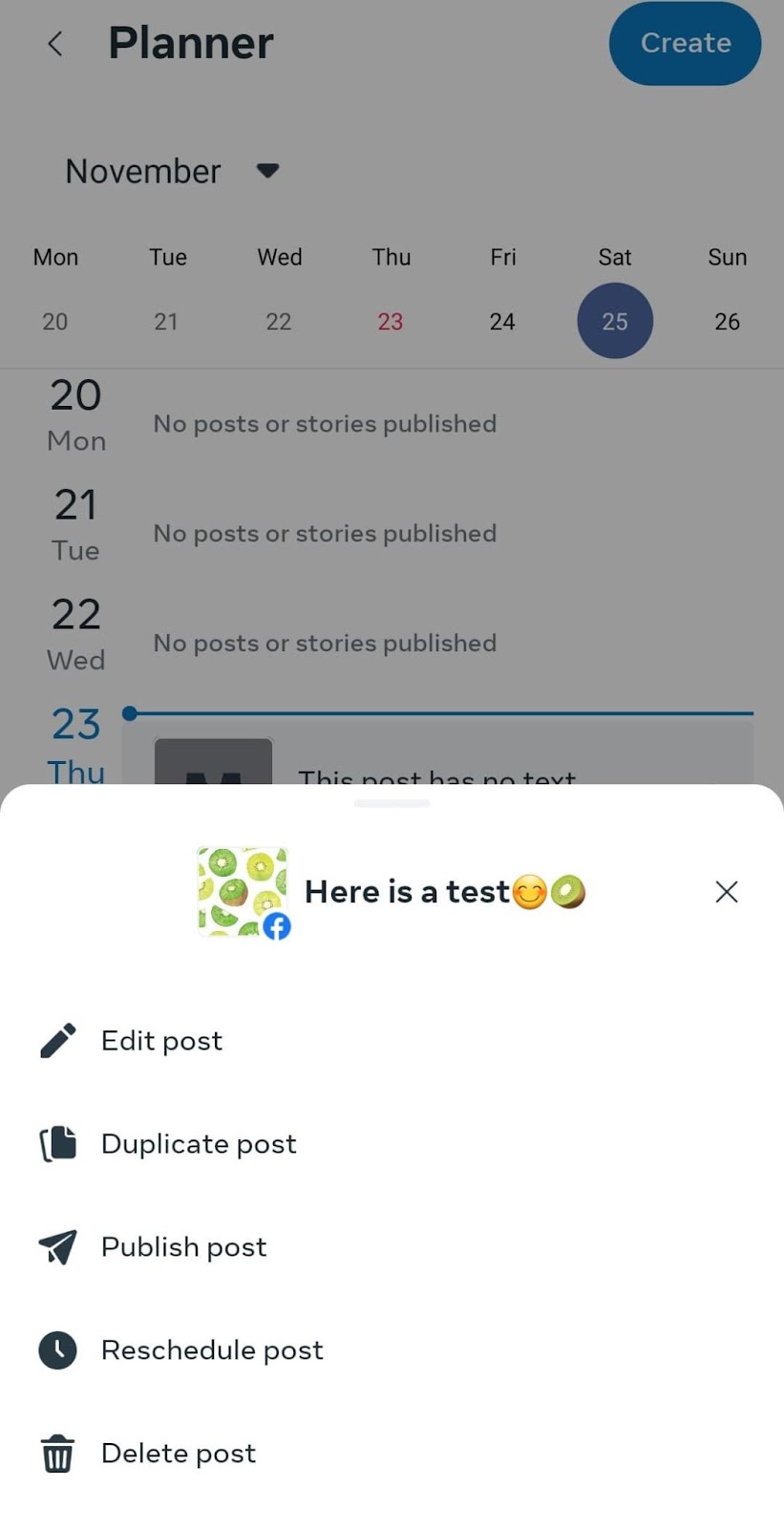 how to manage scheduled content on Instagram