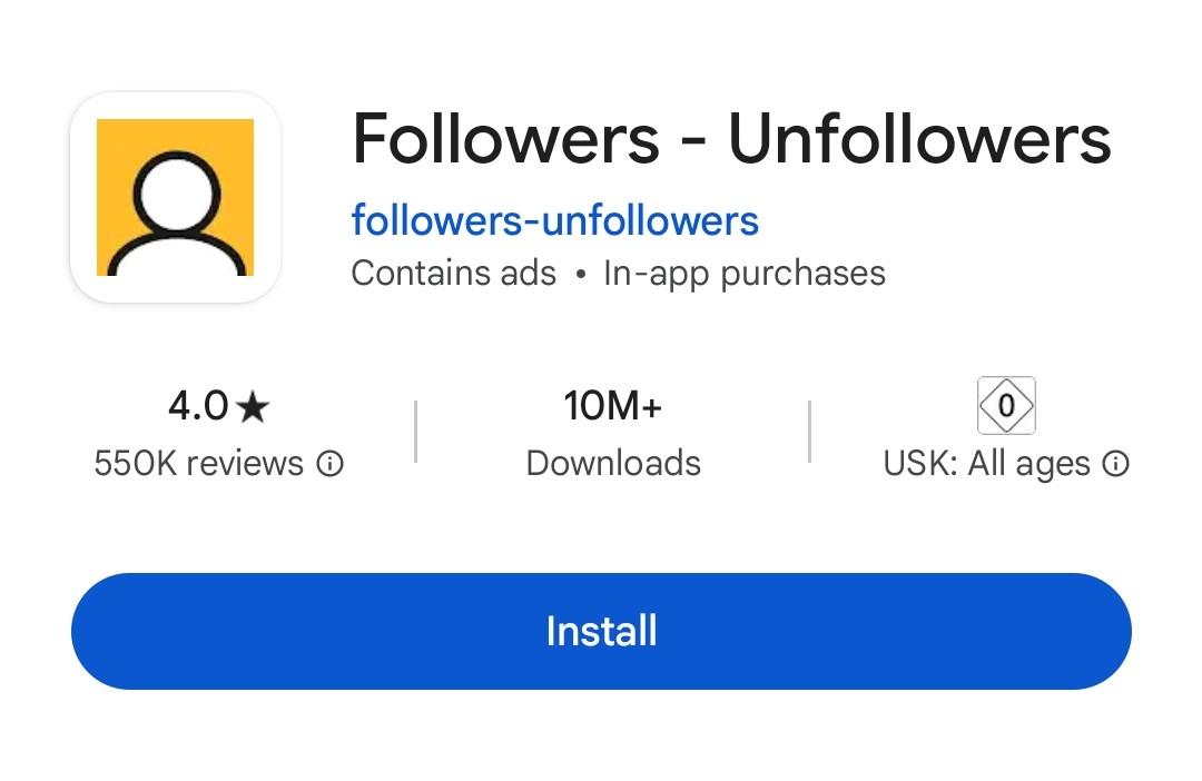 Followers-unfollowers app