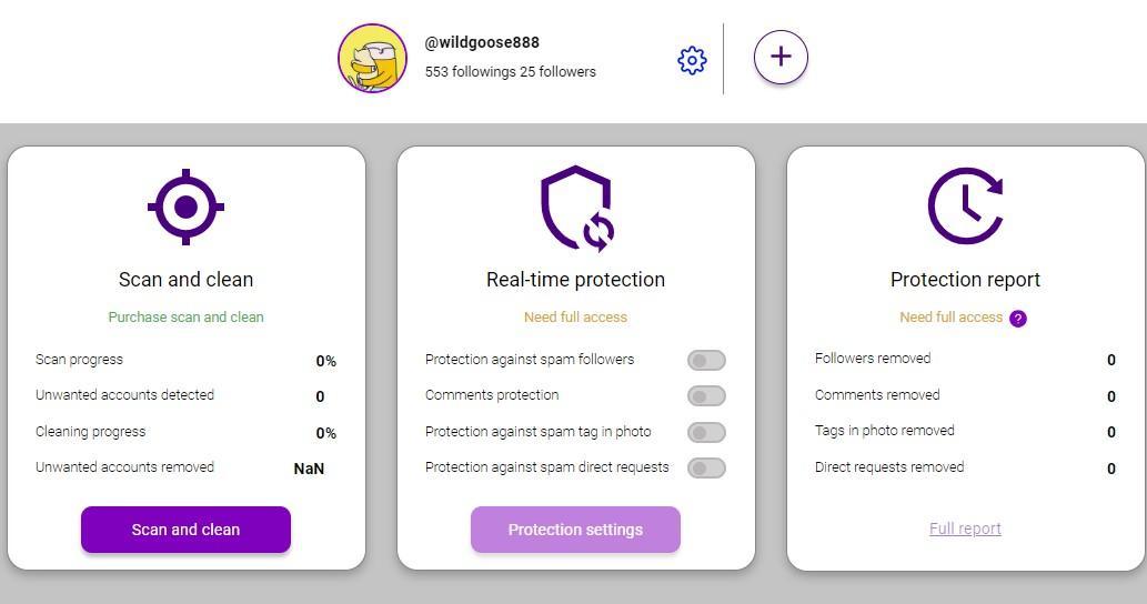 SpamGuard instagram unfollowers website